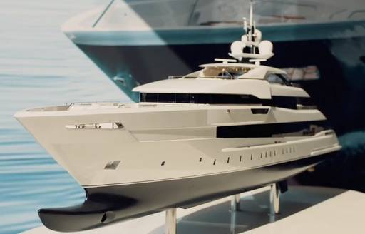 Model build at Heesen stand at Monaco Yacht Show 2018