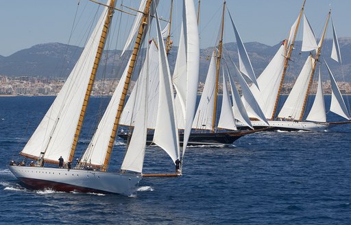 sailing yachts compete at the Superyacht Cup Palma in Mallorca