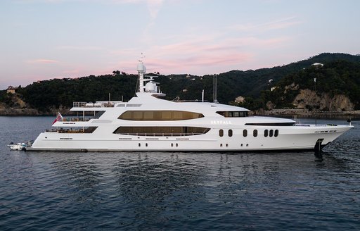 Charter yacht SKYFALL at anchor