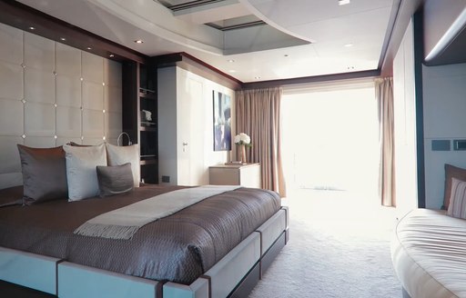 Master suite on board charter yacht PERSEFONI I