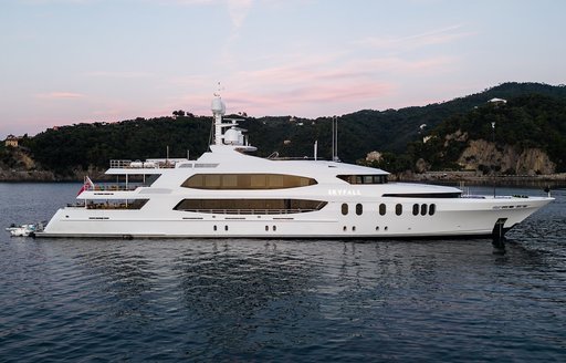 Charter yacht SKYFALL at anchor