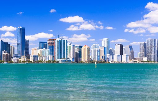 Distant view of Miami skyline