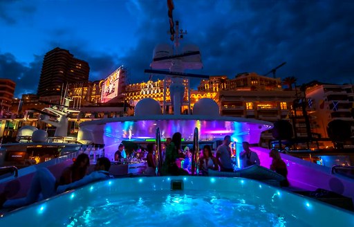 Party on board a yacht at the Monaco Grand Prix