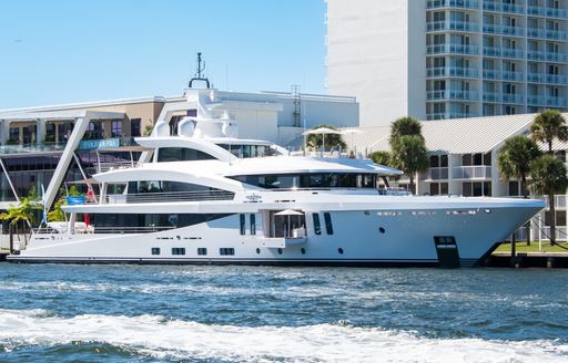 Fort Lauderdale International Boat Show superyacht charter berthed
