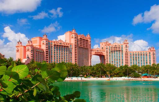 Ground view of the Atlantis hotel in the Bahamas
