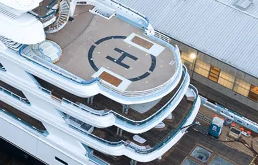 Superyacht BOARDWALK aft helipad