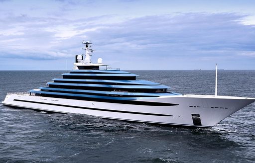 Superyacht KAOS at sea