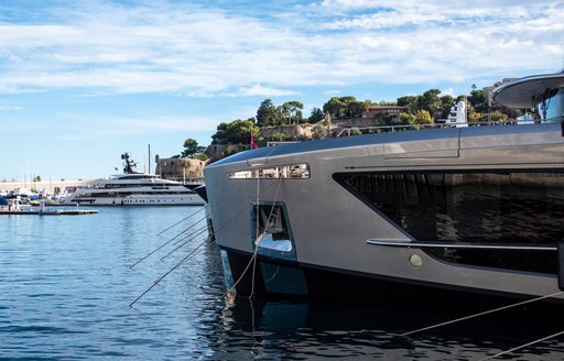 Yacht in Port Hercules at the MYS 2022