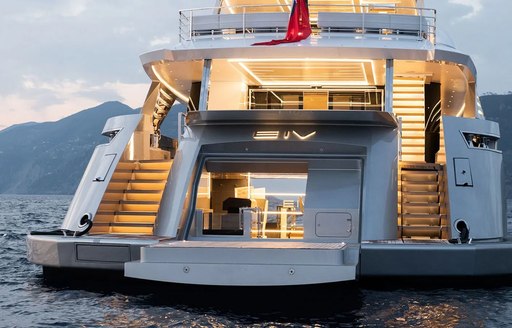 Beach club on superyacht EIV