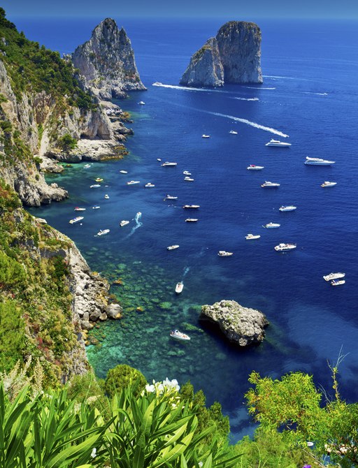 yacht cruising the waters surrounding Italy