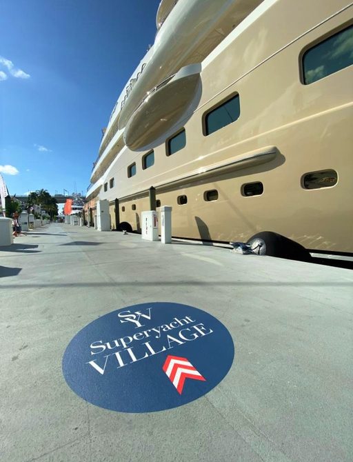 Superyacht Here Comes the Sun at Superyacht Village at FLIBS 2019