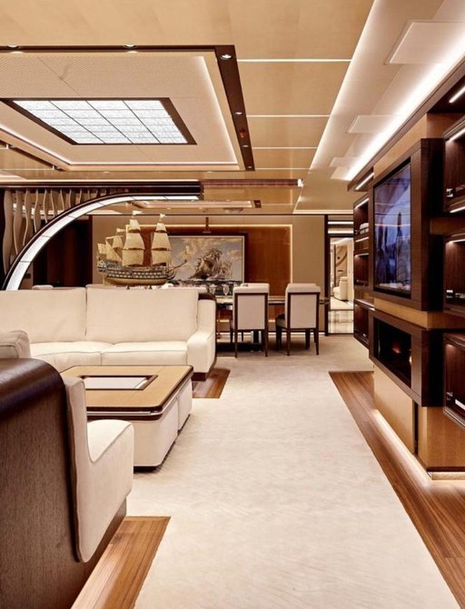 The interior of superyacht Galactica Super Nova