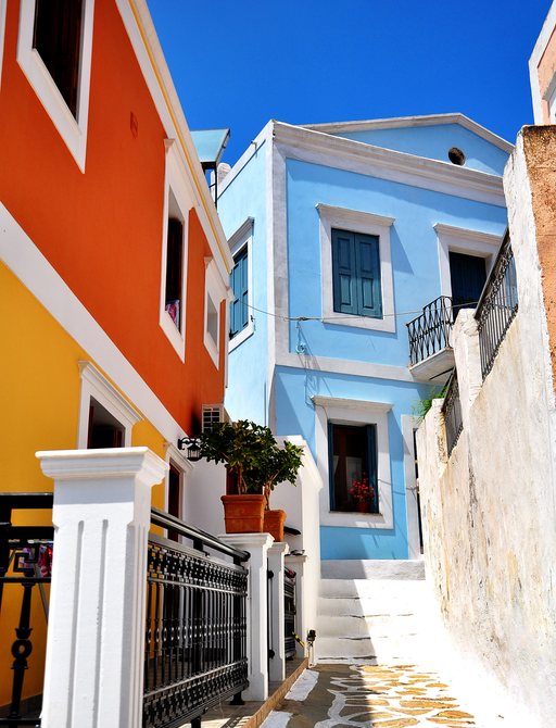 Colorful houses in Greece