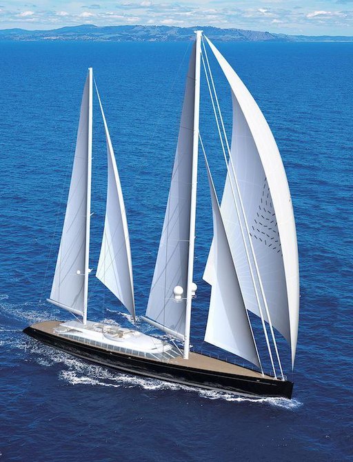 Sailing yacht VERTIGO on deep blue waters