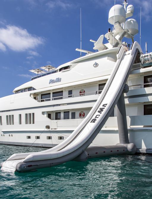 inflatable slide onboard superyacht RoMa
