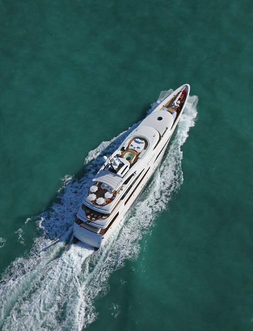 Superyacht 'St David' cruising in monaco during the grand prix