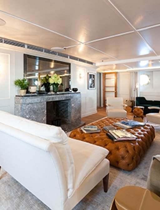 M/Y SHEMARA's new interior is elegant and spacious