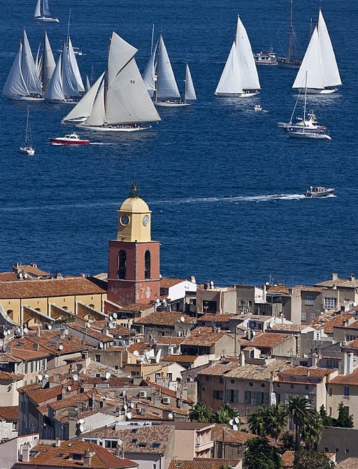 Regatta yachts off the coast of St Tropez