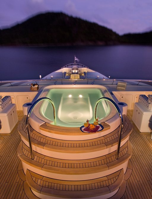 Spectacular views from Sycara V's Jacuzzi