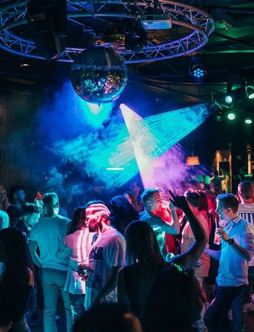 people dancing in a nightclub in Helsinki