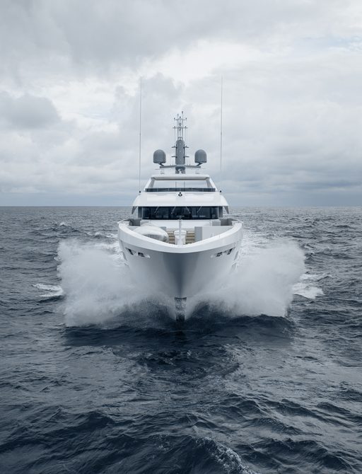 project castor luxury yacht underway in the north sea