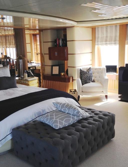 Superyacht 'QM of London''s master suite