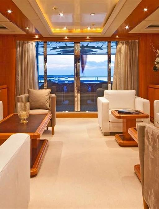 Charter yacht ARIELA offers spacious interior living areas