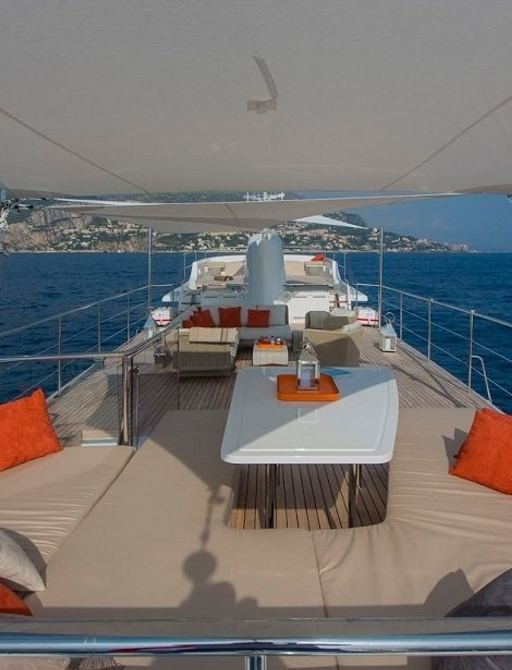 M/Y SULTANA's expansive sundeck