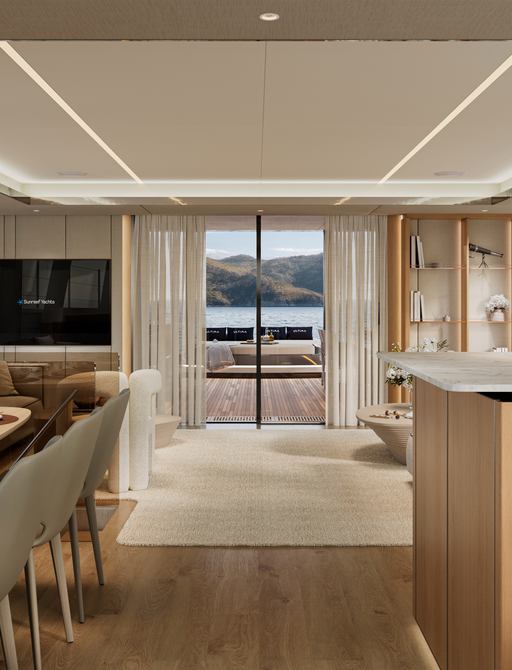 Charter yacht MIM OCEAN 10 main salon rendering