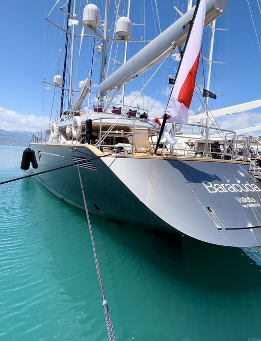 Barracuda luxury sailing yacht at the Mediterranean Yacht Show
