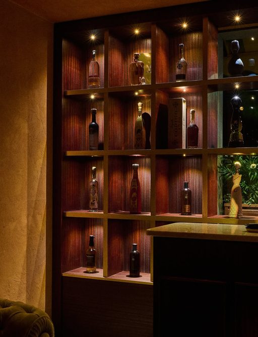 Display of bottles at Pablo St Barts