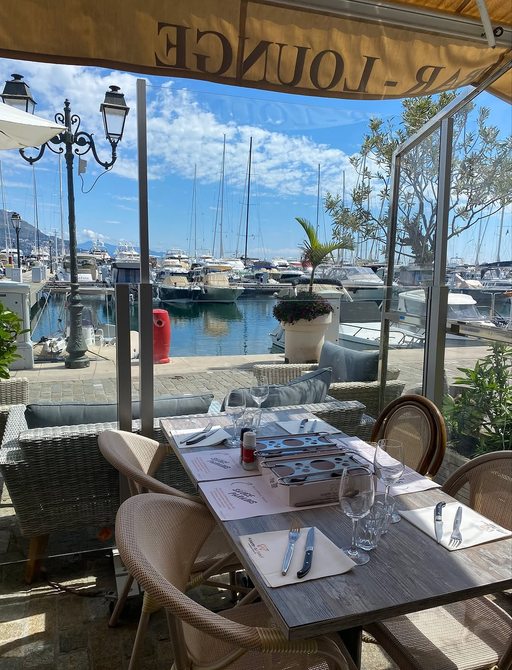 View looking out to marina from Leolea Restaurant