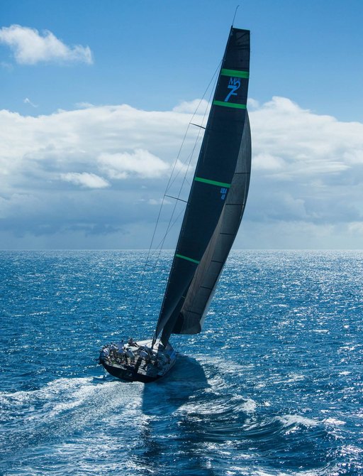 beautiful day at the RORC Caribbean 600 as yacht sails through Caribbean waters