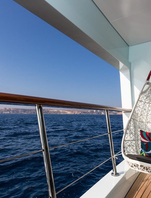 Owner balcony on 'Ocean Paradise' superyacht