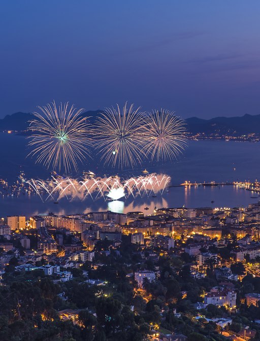 fireworks at the Cannes film festival