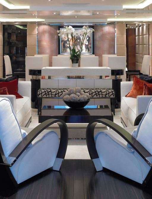 Superyacht NATORI's beautiful Bannenberg & Rowell designed interior