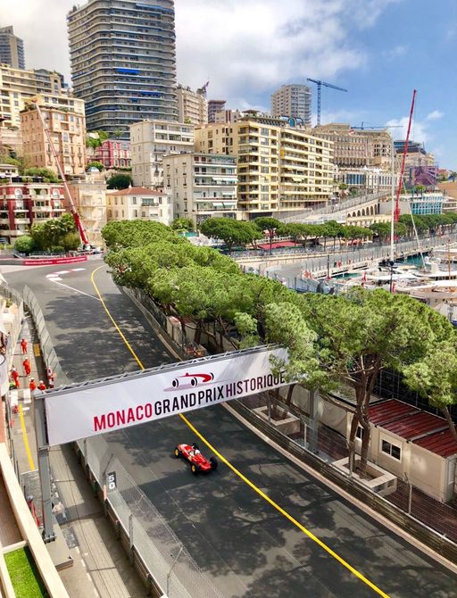 vintage car takes to the streets of Monaco as part of the Monaco Grand Prix