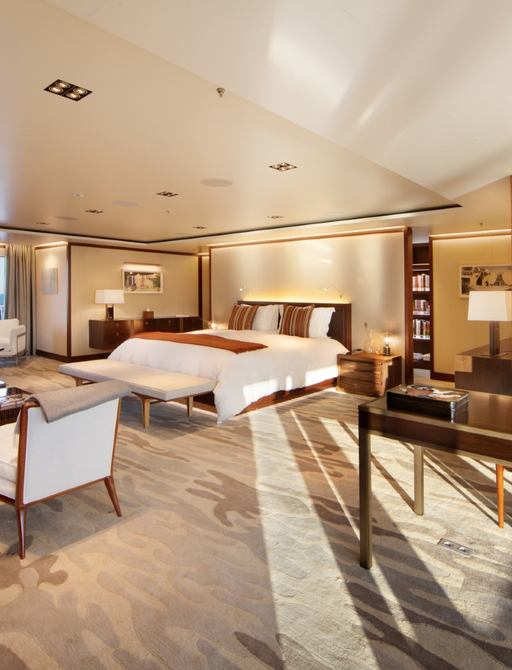 bedroom interior onboard luxury superyacht charter planet nine