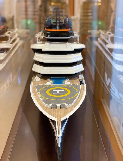 yacht model of luxury yacht rev ocean with helipad