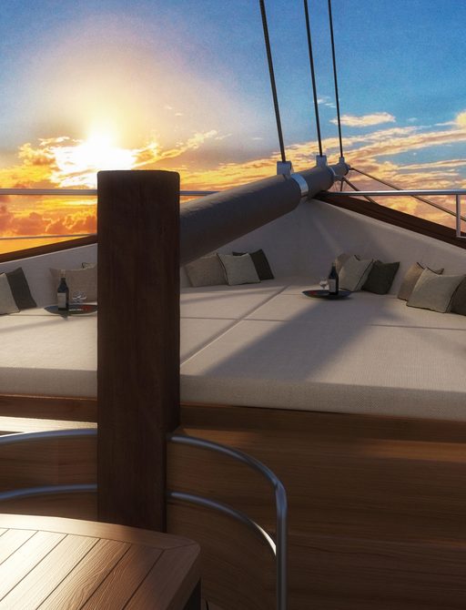 Charter yacht LAMIMA's generous outdoor spaces