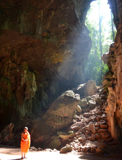 A monk in natural formation found at the Thung Salaeng Luang National Park