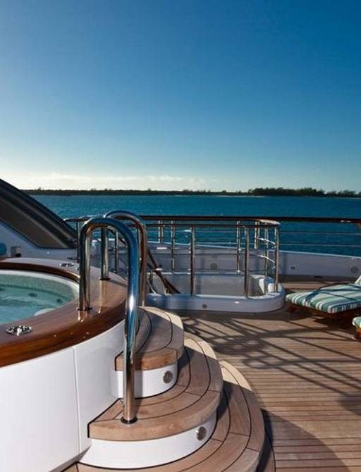 Sundeck Jacuzzi on superyacht AQUILA