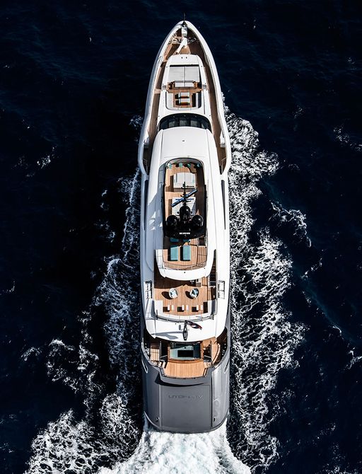 Superyacht UTOPIA IV from above