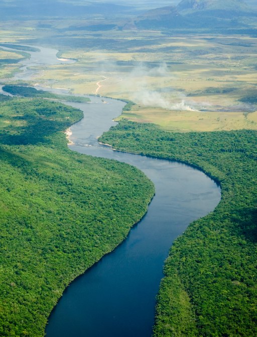 The Amazon river in South America