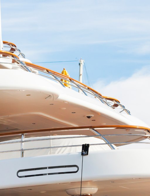 Aft deck onboard a yacht in France