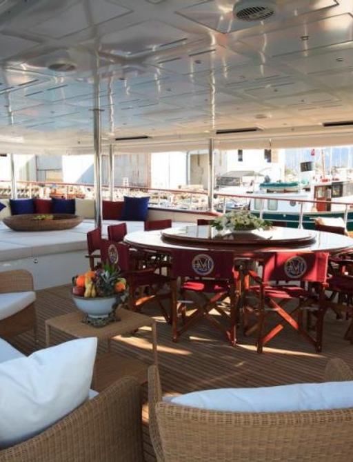 Sailing yacht MONTIGNE's spacious aft deck