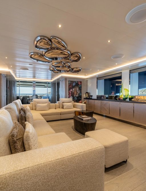 Charter yacht SALT interior seating area