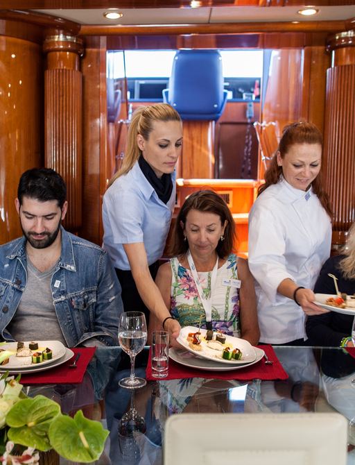 Judges presented with food during the 2014 MEDYS Chef's Competition