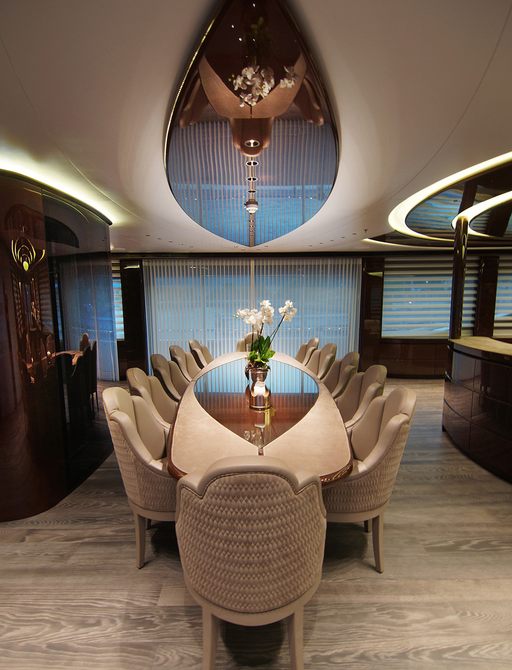 baba's yacht formal dining area