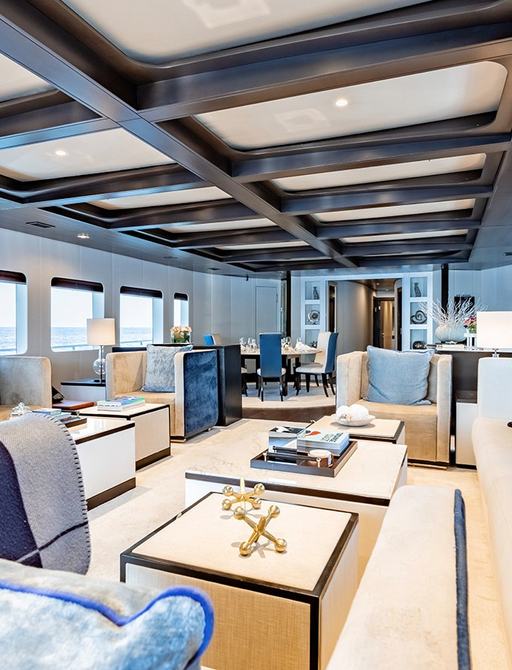 Charter yacht LOTUS interior lounge